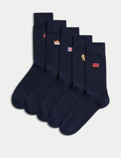 5 Pack Cool & Fresh™ British Cotton Rich Socks