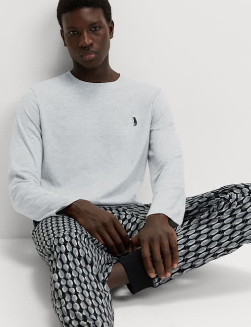 Pure Cotton Penguin Print Pyjama Set