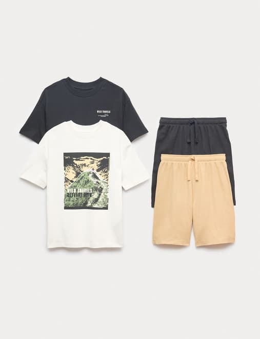 2 Pack Pure Cotton Pyjamas (6-16 Yrs)