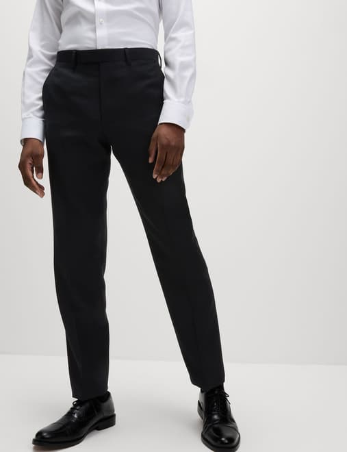 Regular Fit Pure Wool Suit Trousers