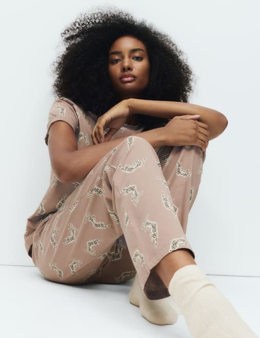 Cotton Rich Printed Pyjama Set