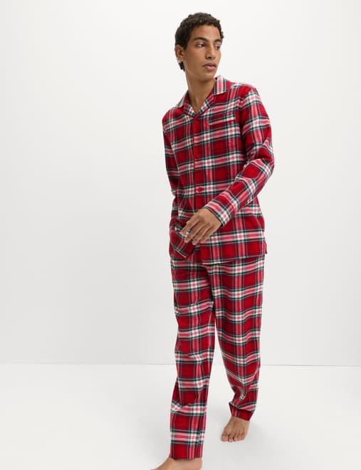 Pure Cotton Family Christmas Checked Pyjama Set