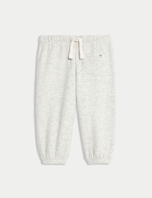 Cotton Blend Fleece Lined Joggers (0-3 Yrs)