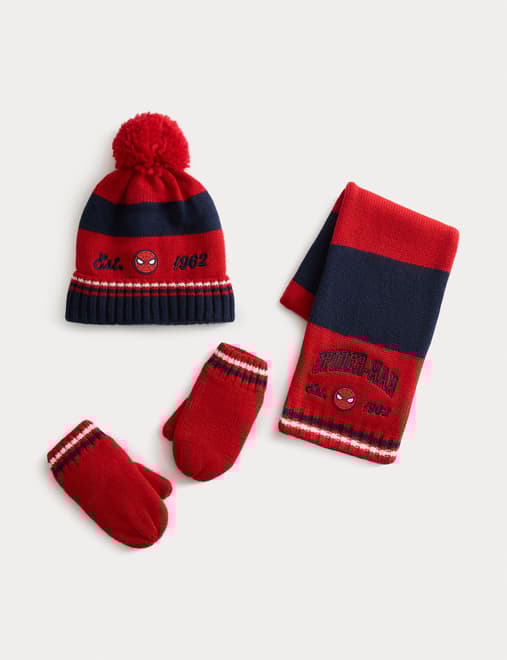 Kids’ Spider-Man™ Hat, Scarf and Mittens Set (1-13 Yrs)