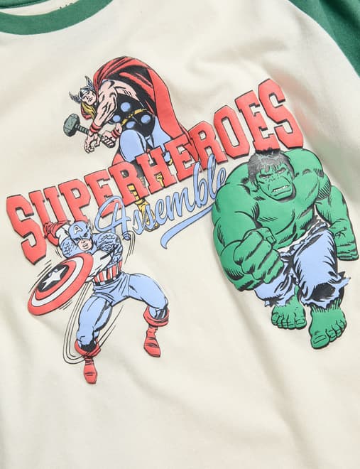 Pure Cotton Avengers™ Graphic Pyjamas (3-12 Yrs)