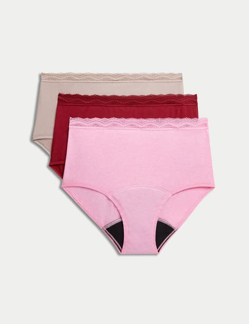 3pk Heavy Absorbency Period Full Briefs