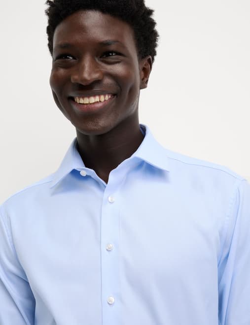 Slim Fit Luxury Cotton Twill Shirt