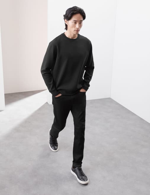 Cotton Rich Crew Neck Sweatshirt