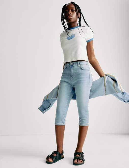 Skinny Capri Denim Jeans (6-16 Yrs)