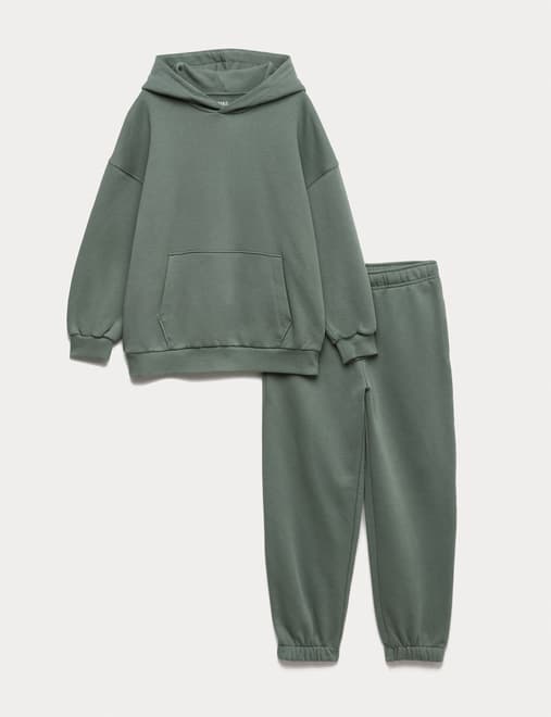 Cotton Rich Hoodie and Jogger Set (6-16 Yrs)