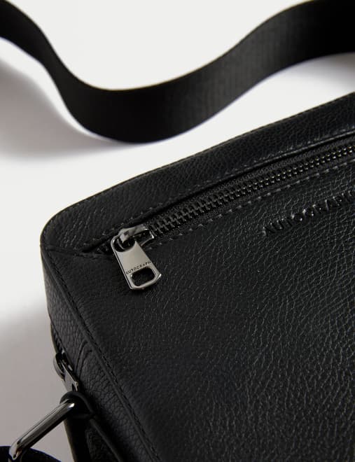 Leather Pebble Grain Cross Body Bag