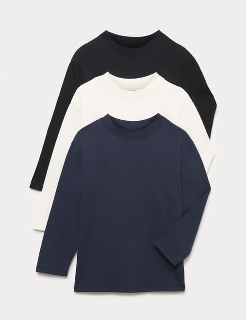 3pk Pure Cotton Tops (2-8 Yrs)