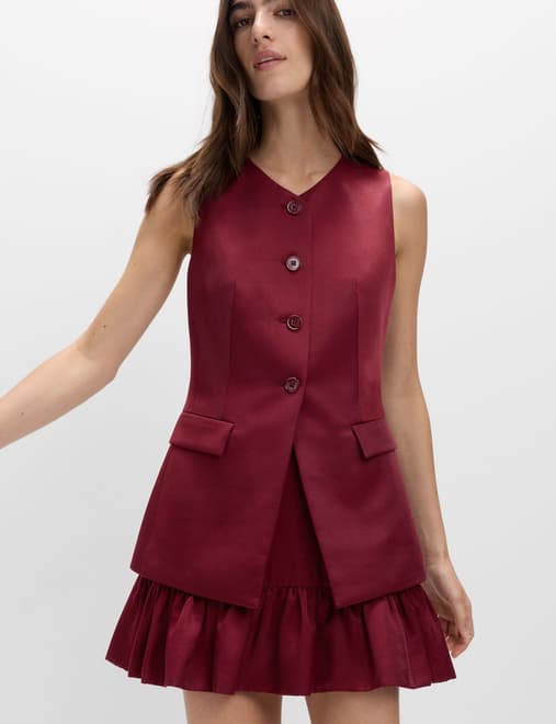 Sheen Collarless Waistcoat