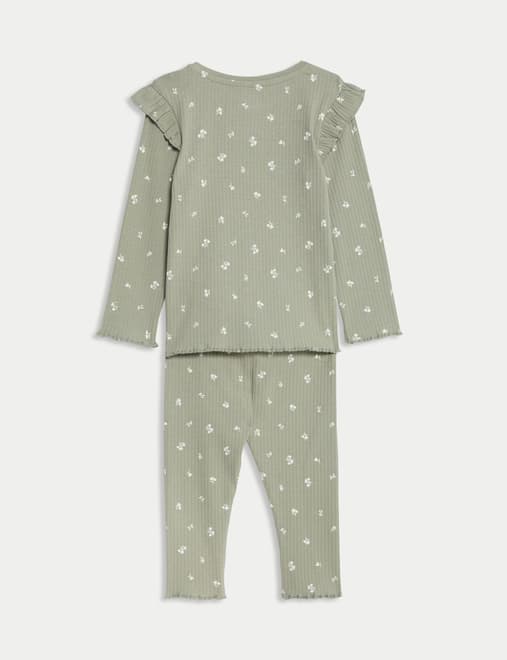 2pc Cotton Rich Ditsy Top & Bottom Outfit (0-6 Yrs)