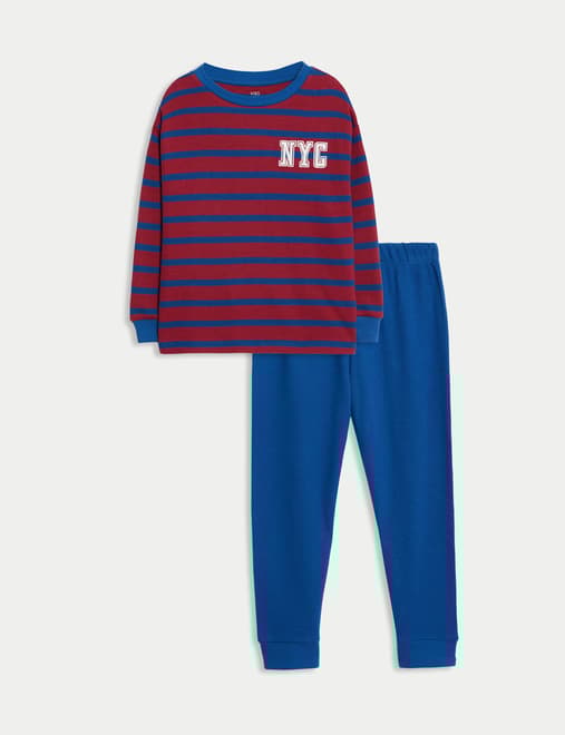 Pure Cotton NYC Striped Pyjamas (1-8 Yrs)