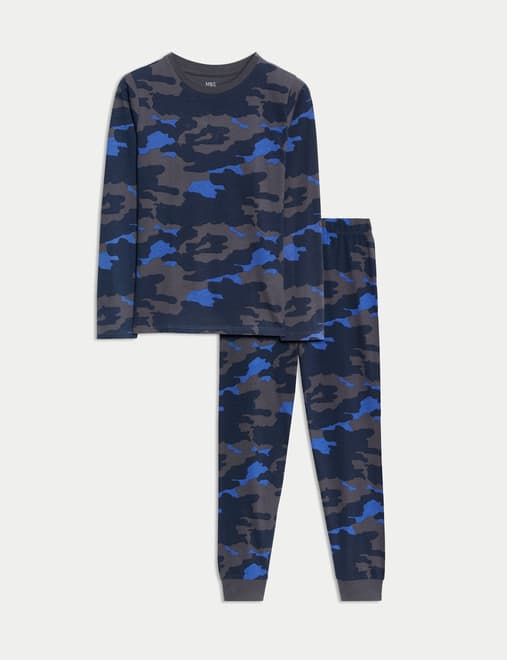 Pure Cotton Camouflage Pyjamas (6-16 Yrs)