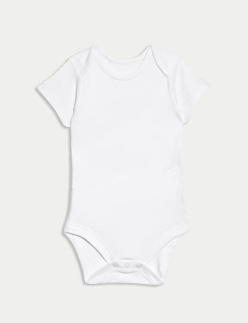7pk Pure Cotton Short Sleeve Bodysuits (5lbs-3 Yrs)