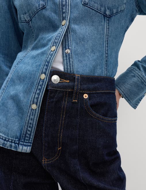 Premium Dart Detail Barrel Jeans