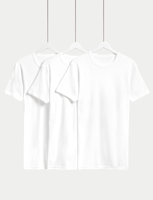 3pk Pure Cotton T-Shirt Vests