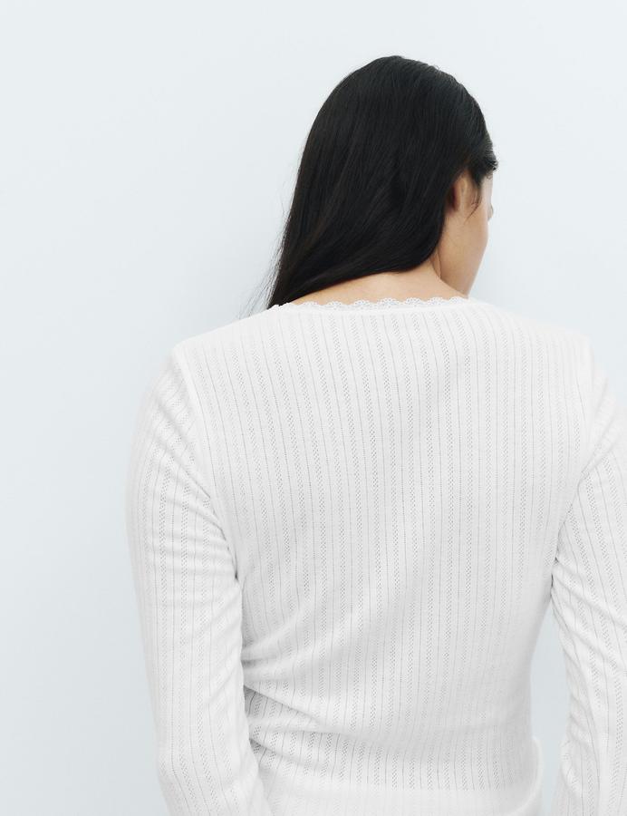 2pk Medium Warmth Pointelle Thermal Long Sleeve Tops