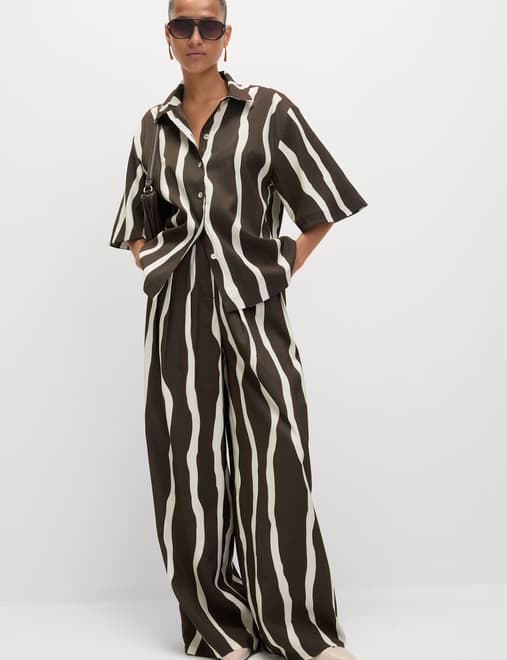 Printed Collared Oversized Resort Shirt