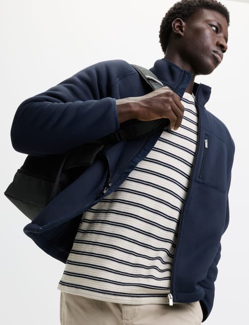 Zip Up Funnel Neck Fleece