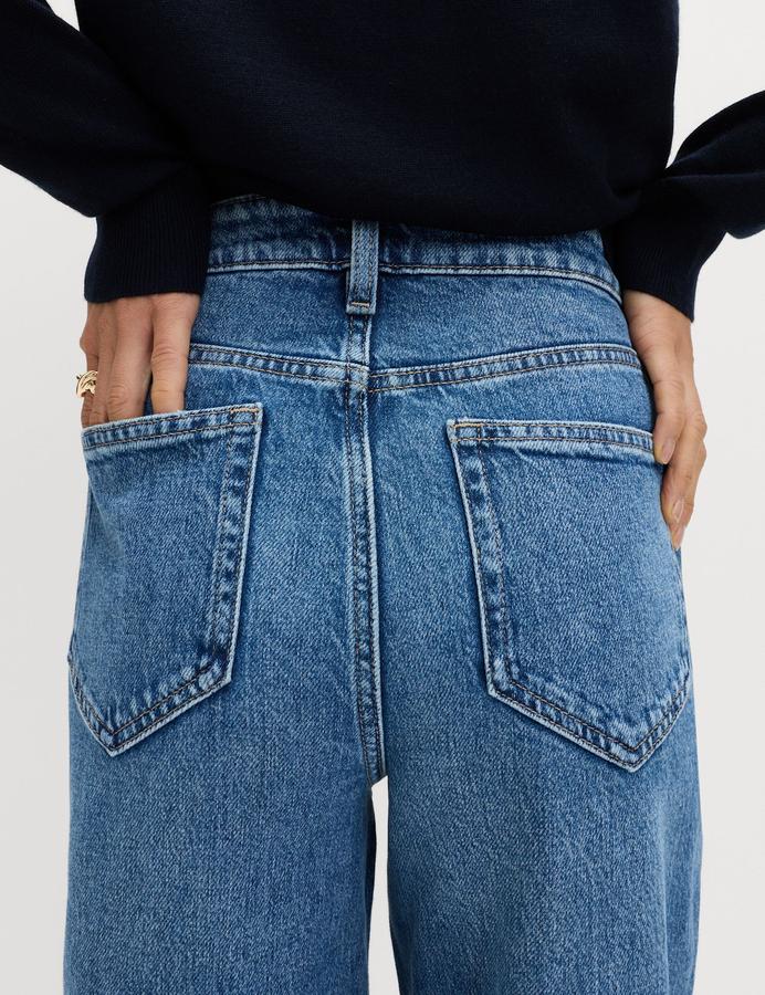 Mom High Waisted Ankle Grazer Jeans