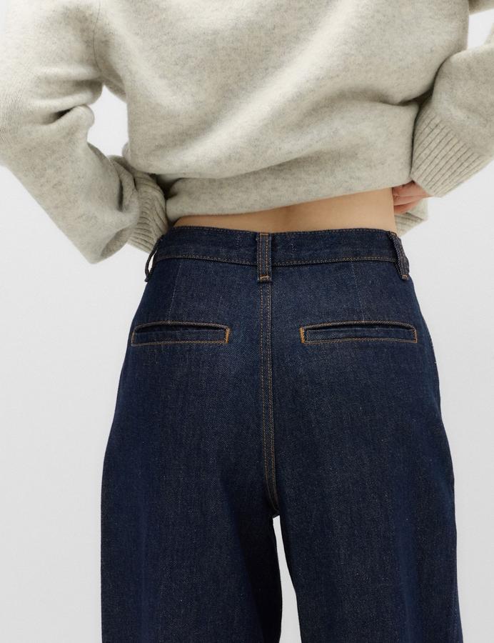 High Waisted Smart Wide Leg Jeans