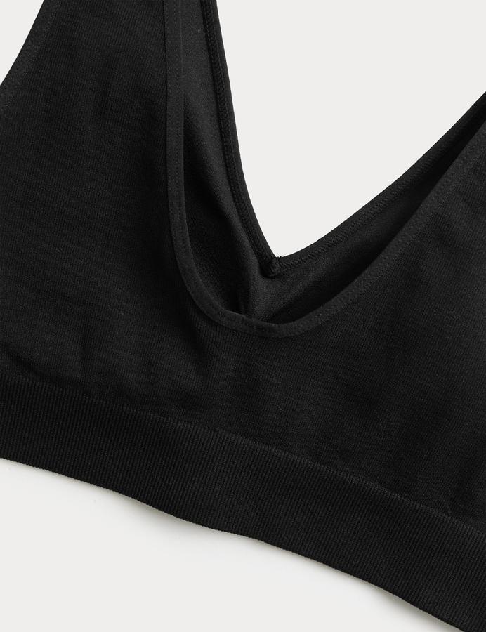 3 Pack Seamless V-Neck Crop Tops