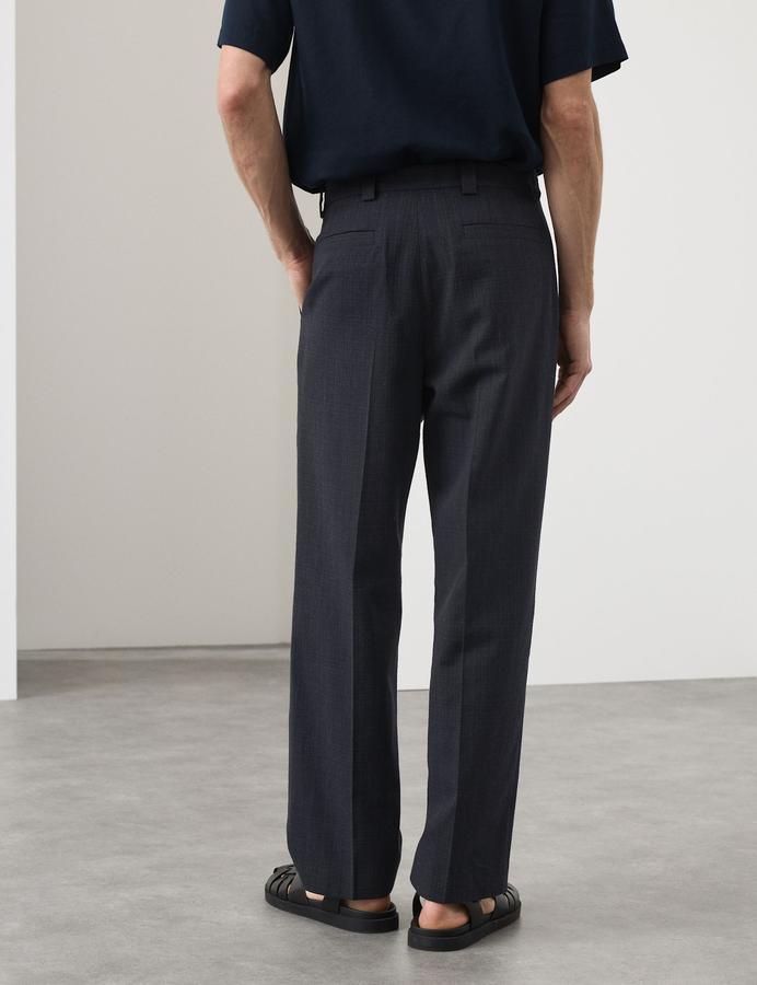 Relaxed Fit Textured Trousers
