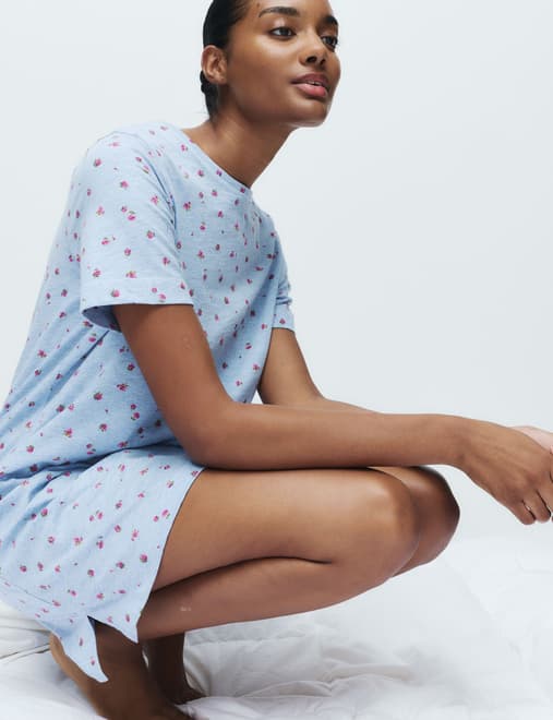 Pure Cotton Printed Nightdress