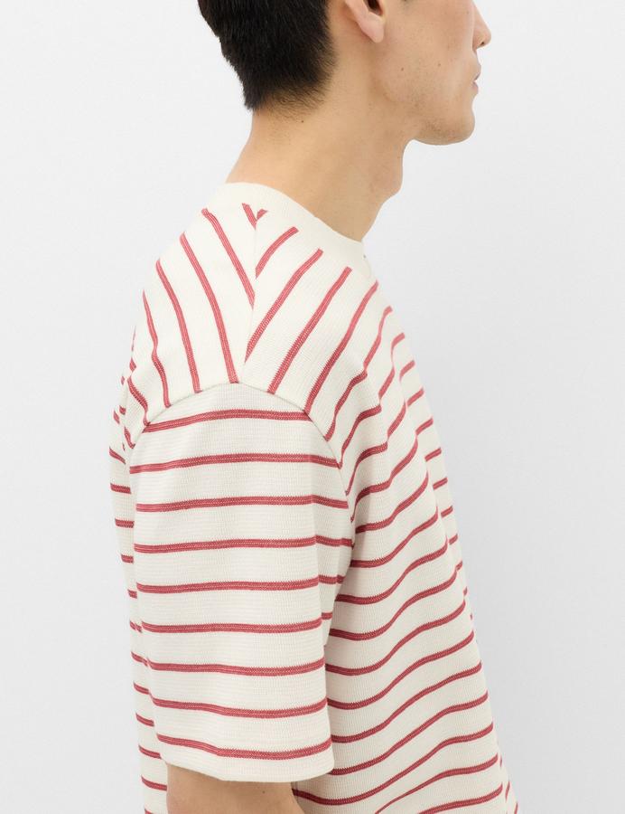 Cotton Rich Textured Breton T-Shirt