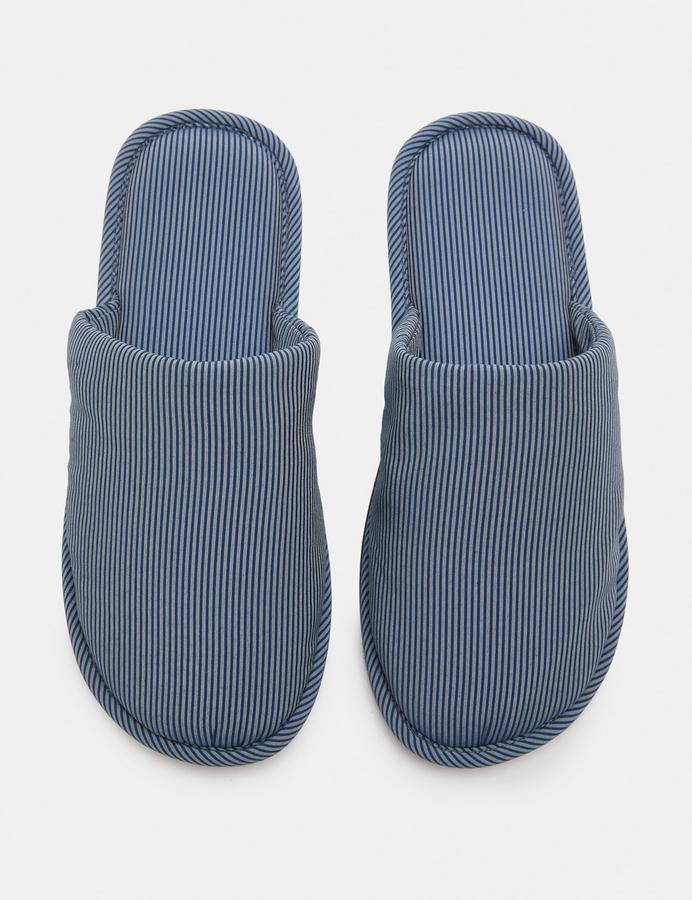 Striped Mule Slippers