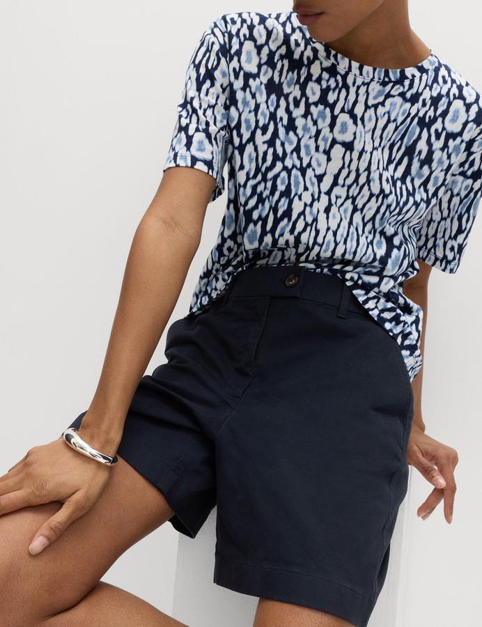 Cotton Rich High Waisted Chino Shorts