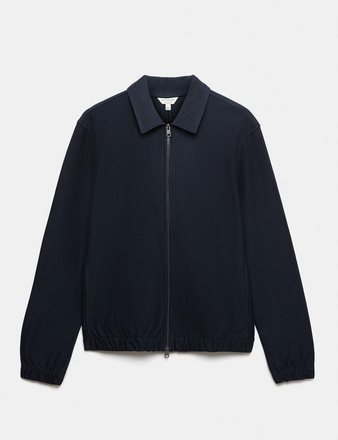 Pure Cotton Twill Zip Through Overshirt
