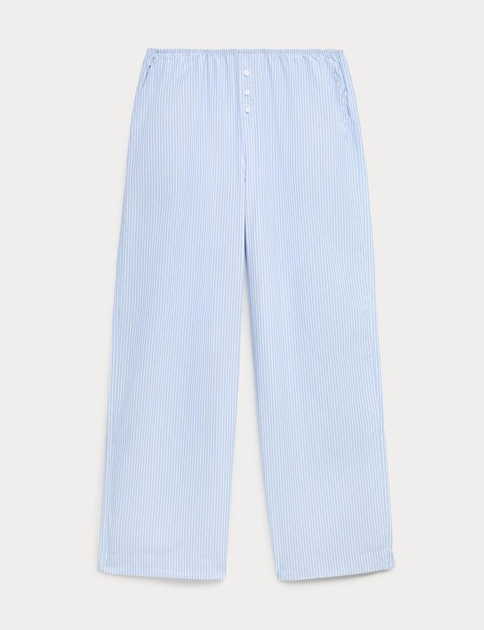 Pure Cotton Poplin Striped Pyjama Bottoms