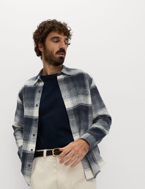 Pure Cotton Checked Flannel Shirt
