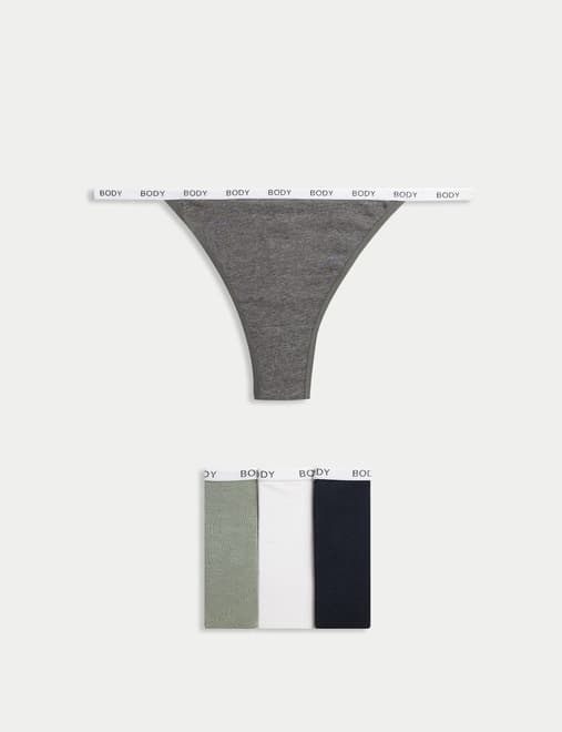 4pk Cotton Rich Tanga Thongs