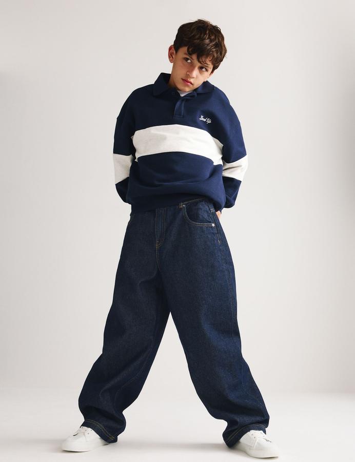 Relaxed Baggy Pure Cotton Jeans (6-16 Yrs)