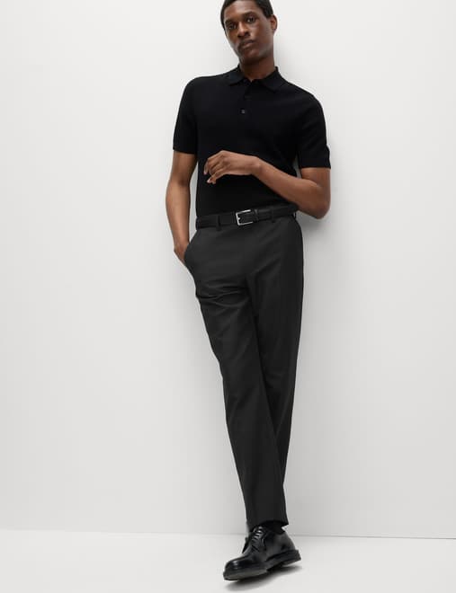 Regular Fit Crease Resist Smart Trousers