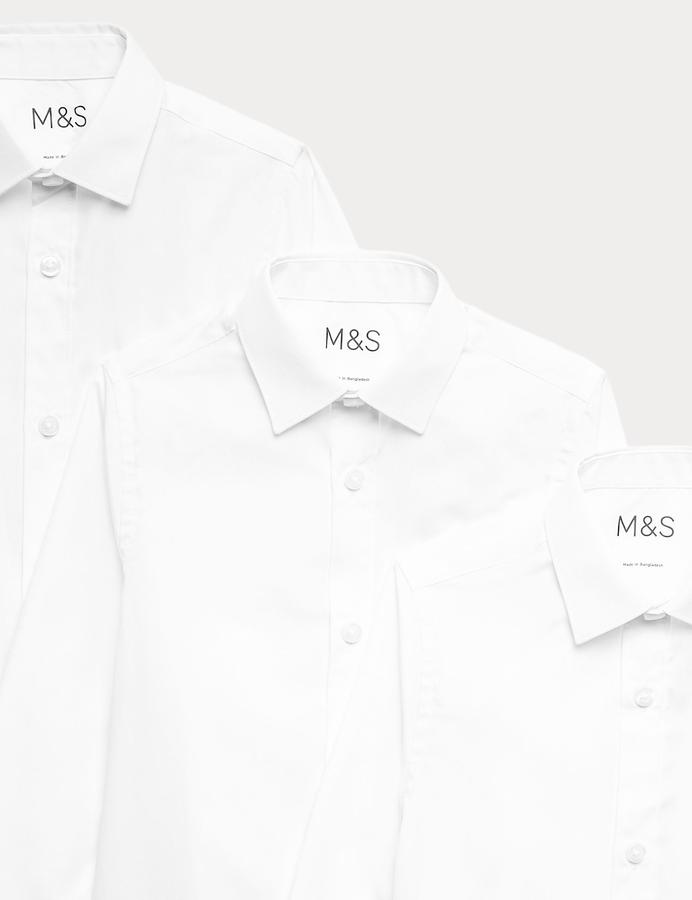 3 Pack Boys' Easy Iron School Shirts (2-16 Yrs)