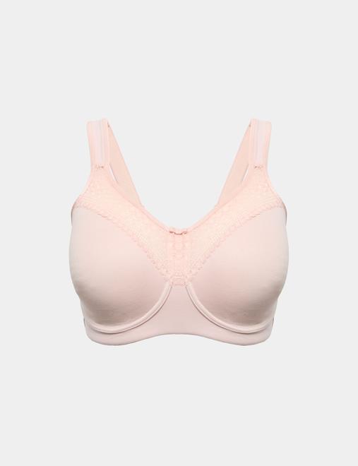 Cotton Blend & Lace Non Wired Total Support Bra B-H