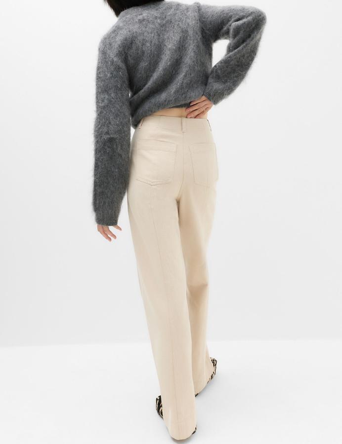Pure Cotton Wide Leg Trousers