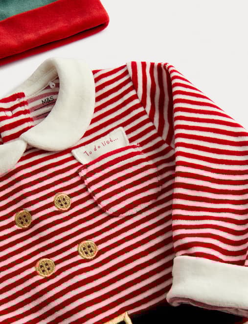 3pc Cotton Rich Christmas Elf Outfit (0-3 Yrs)