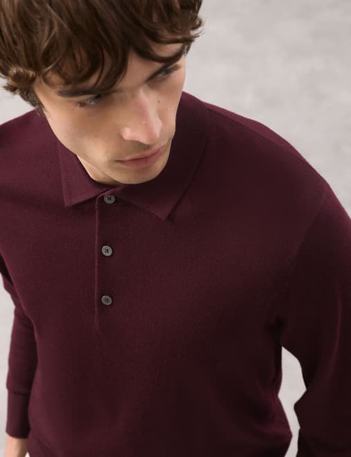 Pure Extra Fine Merino Wool Polo Shirt