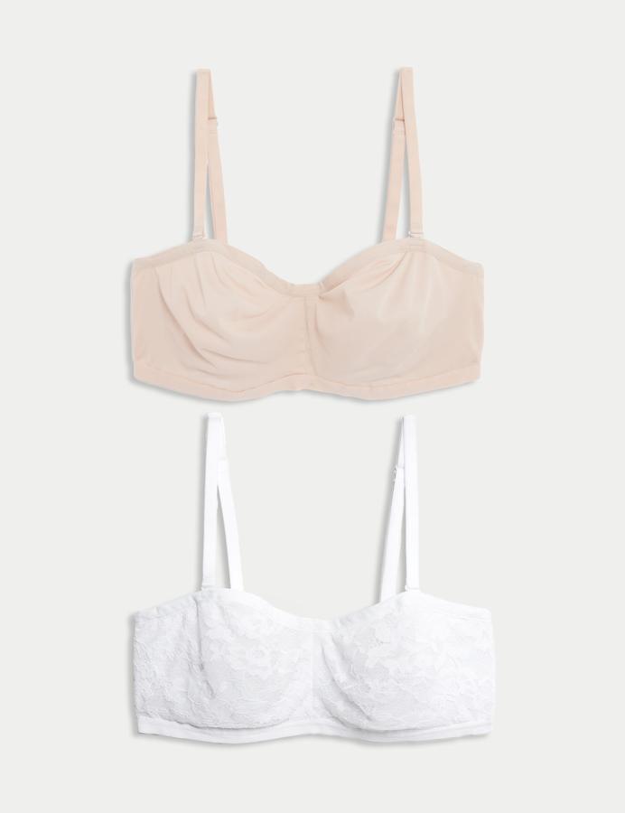 2pk Wired Strapless Bra A-E
