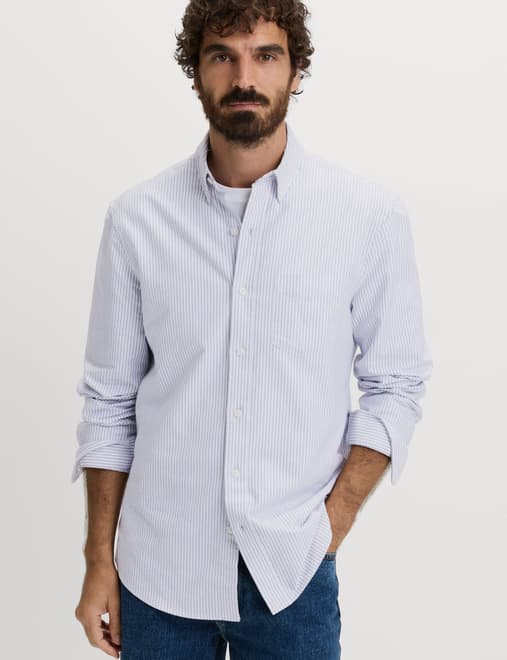 Ultimate Pure Cotton Striped Oxford Shirt