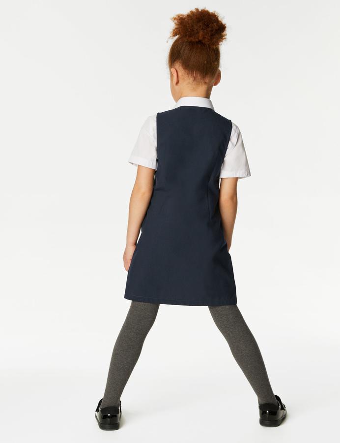2 Pack Girls’ Pleated School Pinafores (2-12 Yrs)