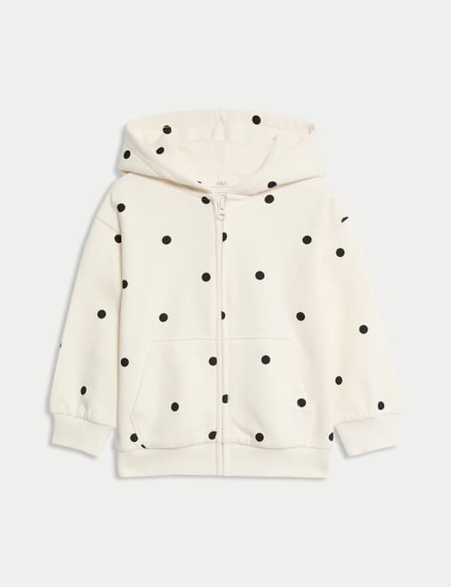 Cotton Rich Polka Dot Hoodie (2-8 Yrs)