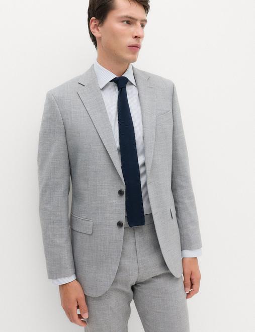 Regular Fit Textured Suit Jacket